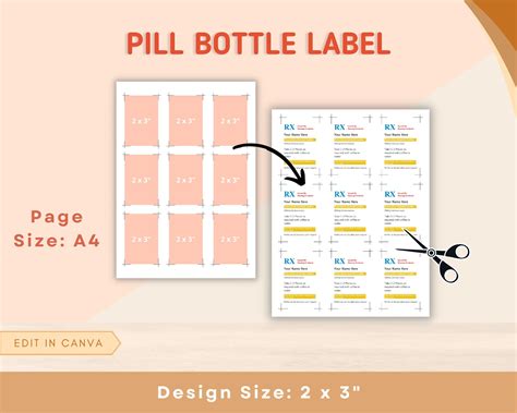 Pill Bottle Labels Printable Editable Prescription Label - Etsy