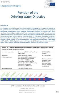 Revision Of The Drinking Water Directive European Parliament