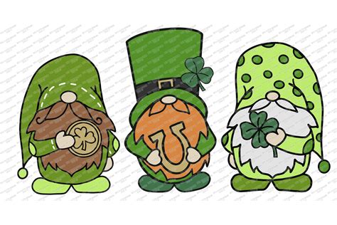 St Patrick S Day Gnomes Gnome Trio Gnomies Patty S SVG 461036