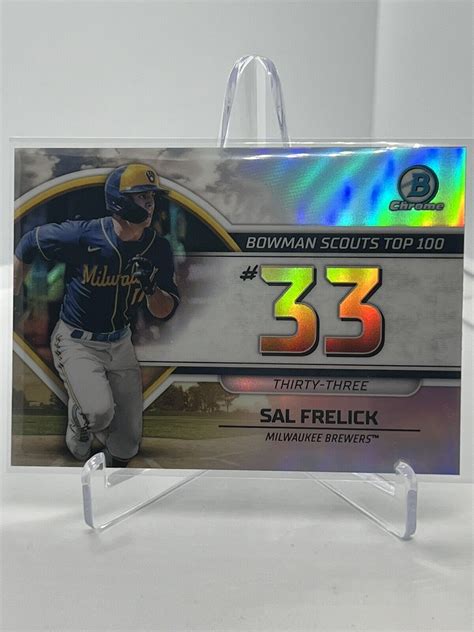 SAL FRELICK 2023 Bowman Scouts Top 100 Refractor Milwaukee Brewers