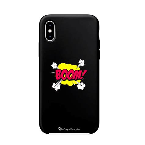 Sur Coque Pour Iphone X Xs Silicone Liquide Douce Noir Boom La