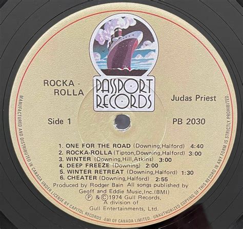 Popsike Vtg 1980 JUDAS PRIEST Album ROCKA ROLLA Vinyl RECORD Lp