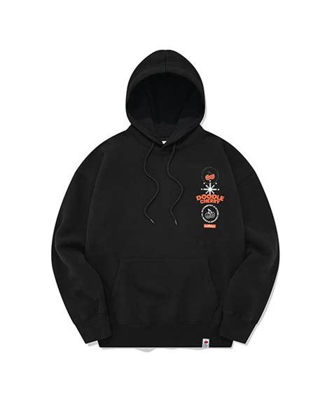 Musinsa Kirsh Doodle Cherry Circle Logo Hood Black