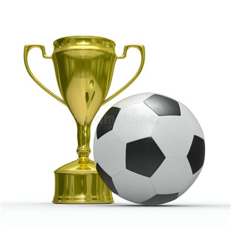 Gold Cup Winner With Soccer Ball Stock Illustration Illustration Of