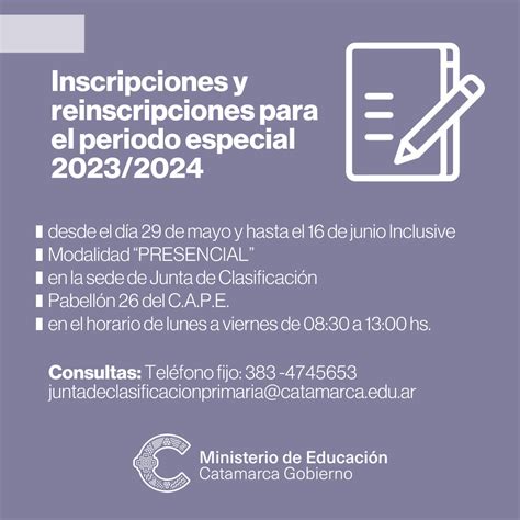 Ministerio De Educaci N Gobierno De Catamarca Inscripciones Y