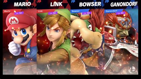 Super Smash Bros Ultimate Amiibo Fights Request Mario Link Vs