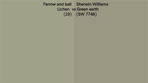 Farrow And Ball Lichen 19 Vs Sherwin Williams Green Earth Sw 7748