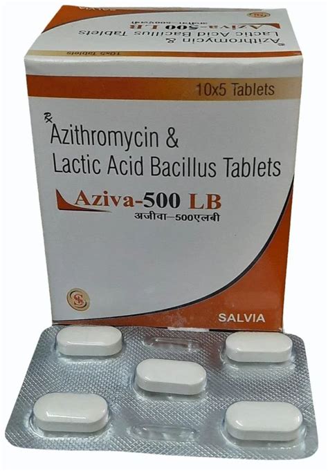 Aziva Lb Aziva Mg Azithromycin Lactic Acid Bacillustablets At