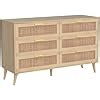 Amazon Rovaurx Drawer Double Dresser For Bedroom Rattan Chest