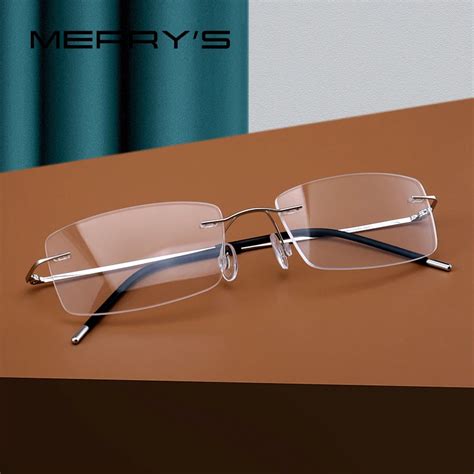 MERRYS DESIGN Monture De Lunettes Sans Monture En Alliage De Titane