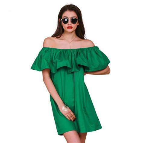 Slash Neck Off Shoulder Dress Zorket