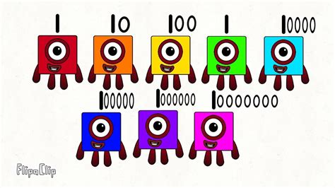 Numberblocks band 1 to 10000000 10million beat of the music - YouTube