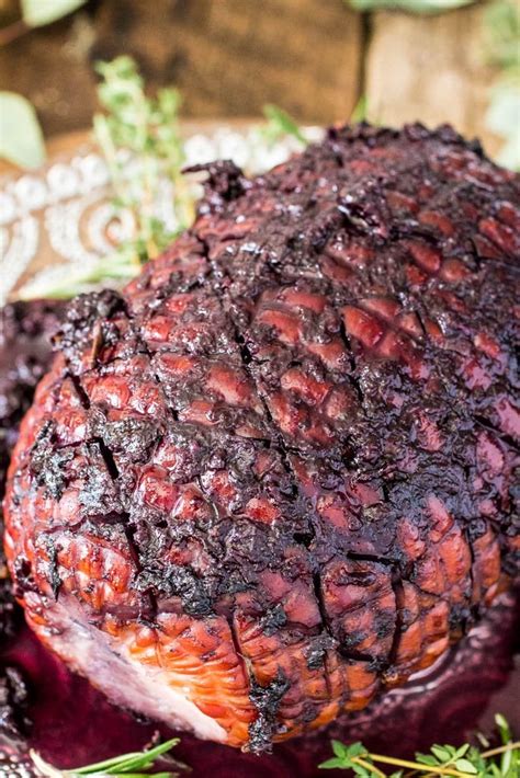 Blueberry Glazed Ham Olivia S Cuisine