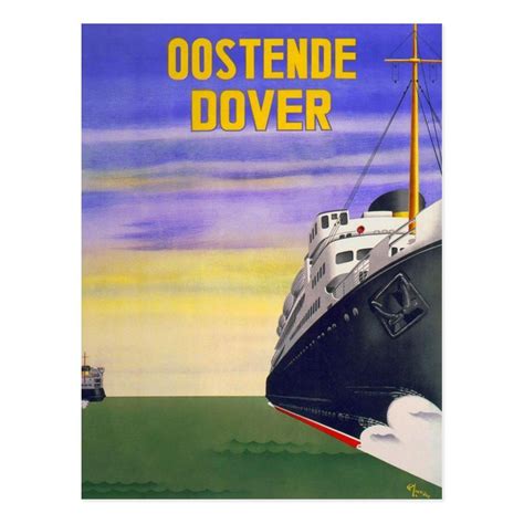 Vintage Oostende Dover Postcard Gender Unisex Age Group Adult