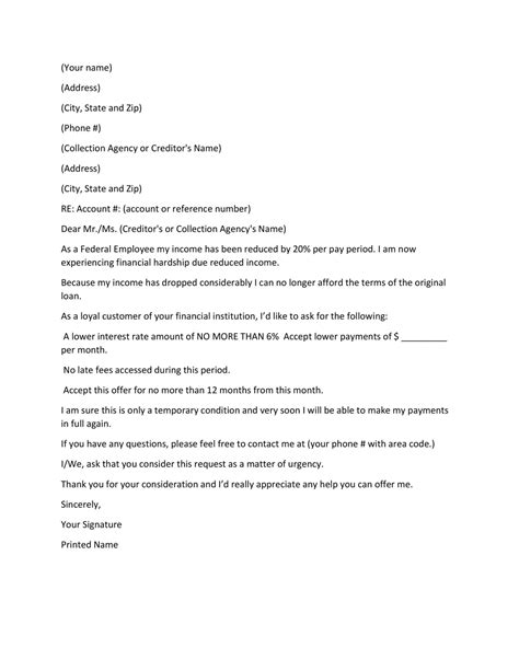 40 Free Hardship Letter Template Redlinesp