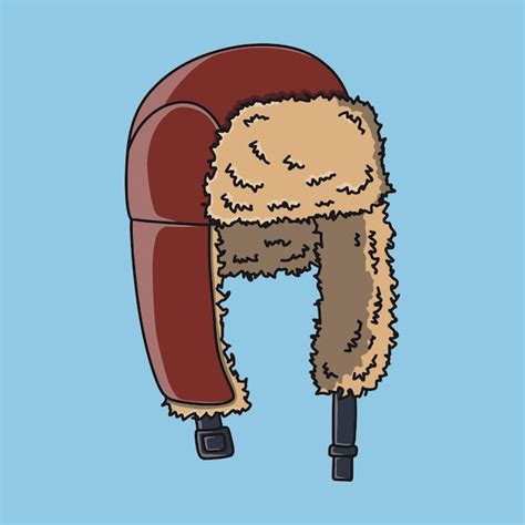 Premium Vector Winter Fur Hat Or Hat With Earflaps