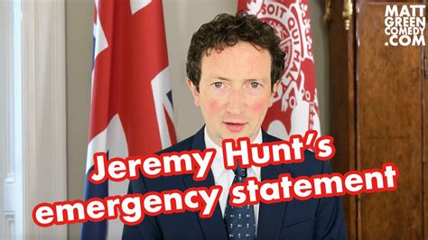 Matt Green On Twitter Jeremy Hunt S Emergency Statement