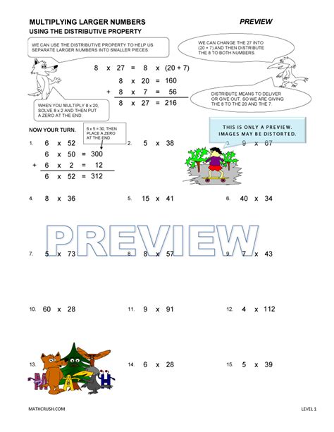 Distributive Commutative And Associative Property Worksheets