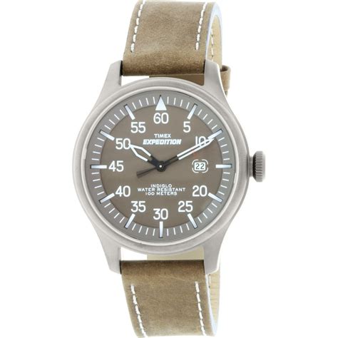 Timex Men S Expedition Military Field Watch Brown Leather Strap