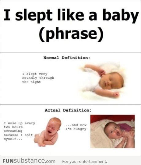 What I Slept Like A Baby Phrase Really Means Funsubstance