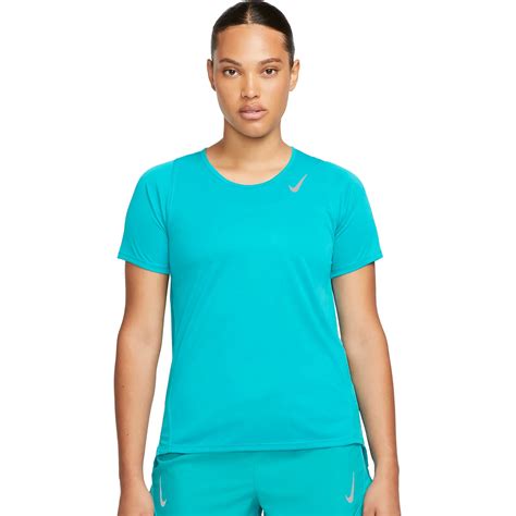 Nike Dri Fit Race Kurzarm Laufoberteil Damen Rapid Teal Reflective