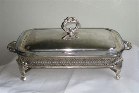 Silverplate Covered Chafing Casserole Dish Etsy