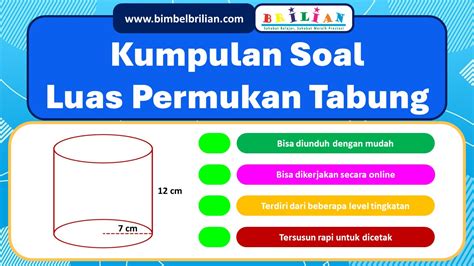 Kumpulan Soal Luas Permukaan Tabung Dan Kunci Jawaban Bimbel Brilian