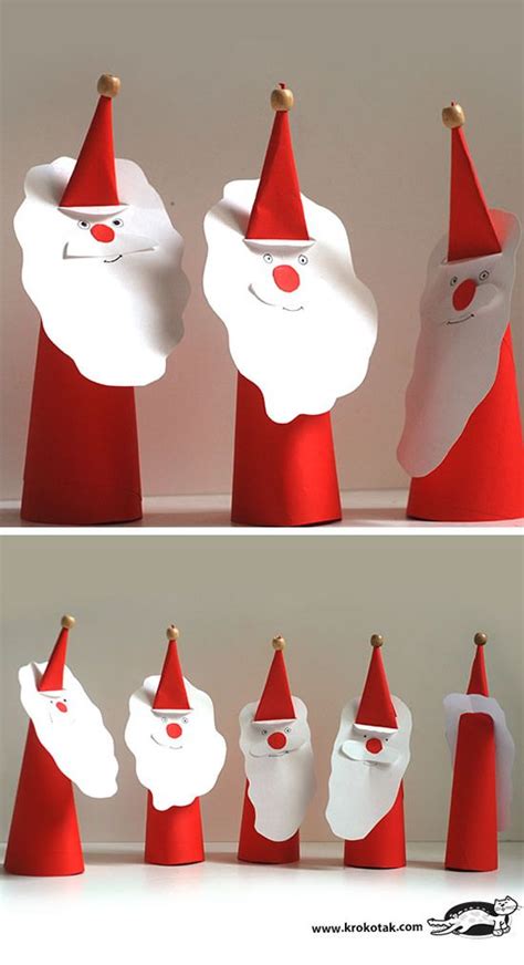 Papai Noel De Papel Para Fazer Com Crianças Christmas Crafts