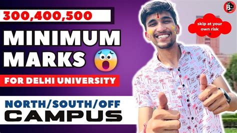 Minimum Marks Required For Delhi University Admission 2023 Du Expected