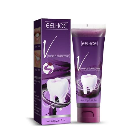 Eelhoe V34 Purple Brightening Toothpaste Removing Tartar Yellow Stains