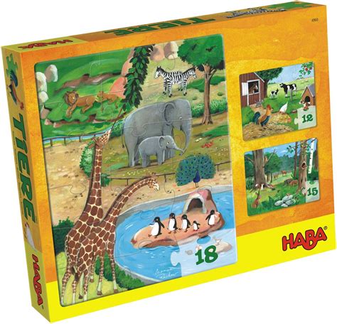 Haba Puzzlesortiment Teile Tiere Kaufen Spielwaren Thalia