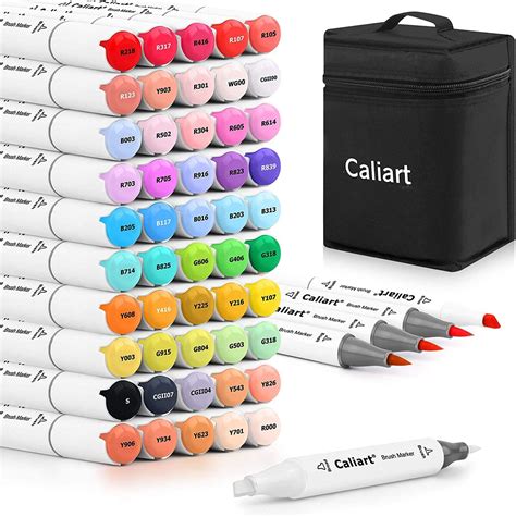 Amazon Caliart Alcohol Brush Markers 51 Colors Dual Tip Artist