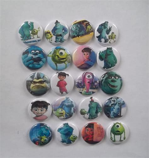 20 Monsters Inc Flat Back Buttons 1 By Funcreations5 On Etsy