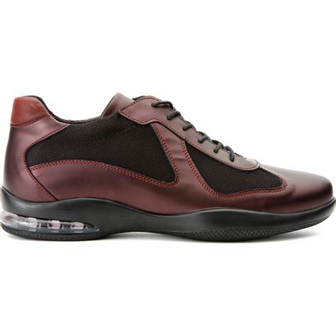 Vinci Leather The Zona Burgundy Leather Sneaker 15123