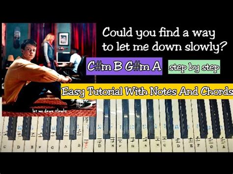 Alec Benjamin Let Me Down Slowly Easy Piano Tutorial With Notations And Chords