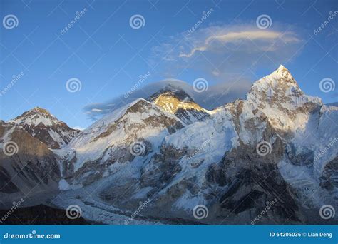 The Sunset of Himalayas Range Stock Photo - Image of asian, landforms: 64205036