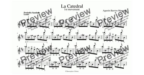 La Catedral For Tablet Notation Only Download Sheet Music Pdf