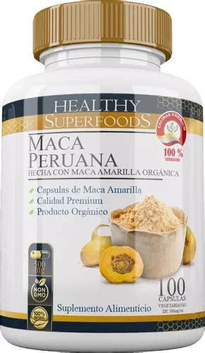 Maca peruana pura orgânica 100 cápsulas 500 mg sabor natural