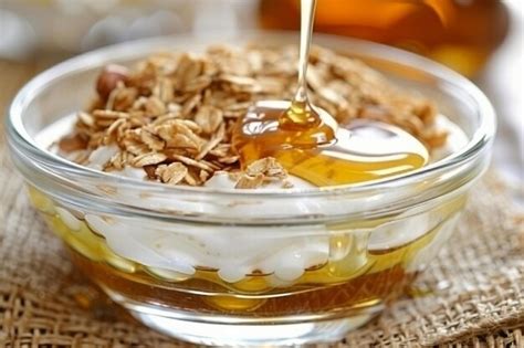 Premium Photo Honey Drizzled Over A Bowl Of Greek Yogurt And Granola