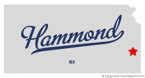 Map of Hammond, KS, Kansas