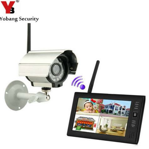 YobangSecurity 7 TFT LCD DVR Monitors 2 4GHz Digital Wireless 4CH CCTV