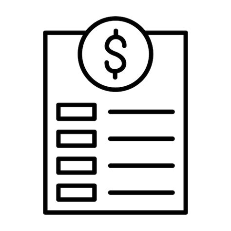 Premium Vector Invoice Line Illustration