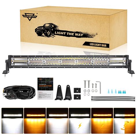 Auxbeam Led Light Bar Inch W Super Bright Led Amber Fog Light