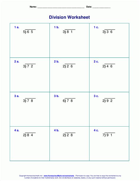 Free Printable Long Division Worksheets 5th Grade Free Printable