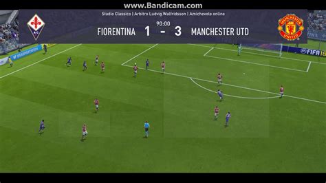 Division Blue Fiorentina Manchester United 1 3 YouTube