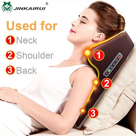 Jinkairui Neck Massager Car Home Cervical Shiatsu Massage Shoulder Back