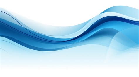 Ondas Azules Sobre Un Fondo Blanco Vector Premium