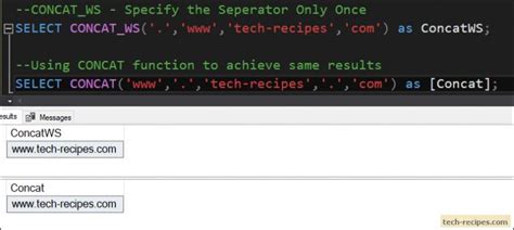 How To Use Concat Ws Function In Sql Server