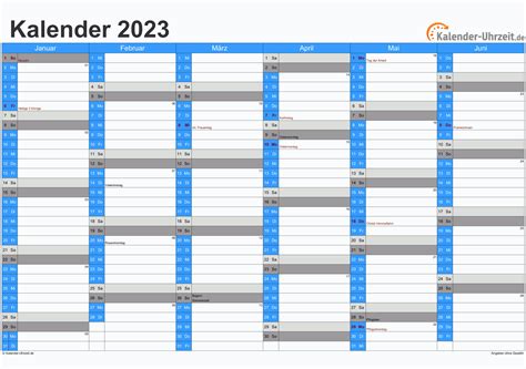 Kalender Mit Excel Pdf Word Vorlagen Feiertagen Ferien Kw Imagesee