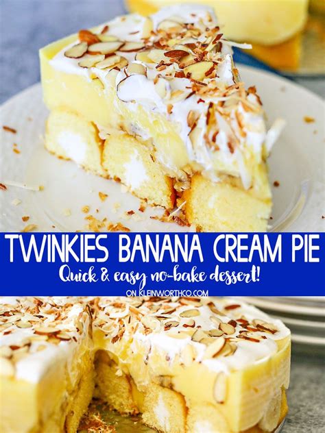 Twinkies Banana Cream Pie Is An Easy No Bake Pie Recipe Loaded With